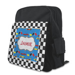 Checkers & Racecars Preschool Backpack (Personalized)