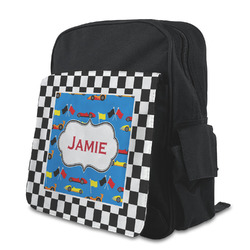 Checkers & Racecars Preschool Backpack (Personalized)