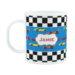Checkers & Racecars Plastic Kids Mug (Personalized)