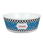 Checkers & Racecars Kid's Bowl (Personalized)