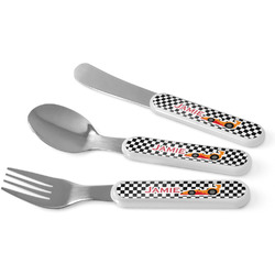 Checkers & Racecars Kid's Flatware (Personalized)