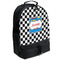 Checkers & Racecars Large Backpack - Black - Angled View