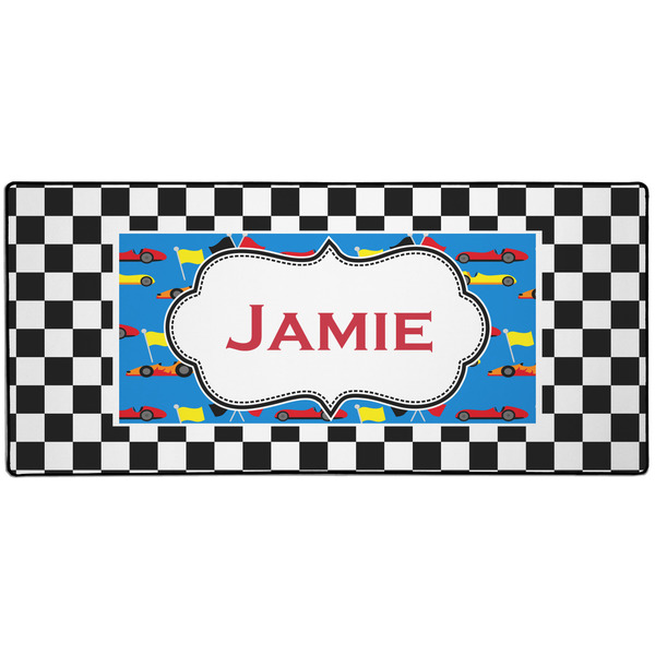 Custom Checkers & Racecars 3XL Gaming Mouse Pad - 35" x 16" (Personalized)