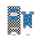 Checkers & Racecars Large Phone Stand - Front & Back