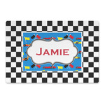 Checkers & Racecars Large Rectangle Car Magnet (Personalized)