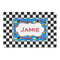 Checkers & Racecars Large Rectangle Car Magnet (Personalized)