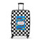 Checkers & Racecars Suitcase - 28" Large - Checked w/ Name or Text