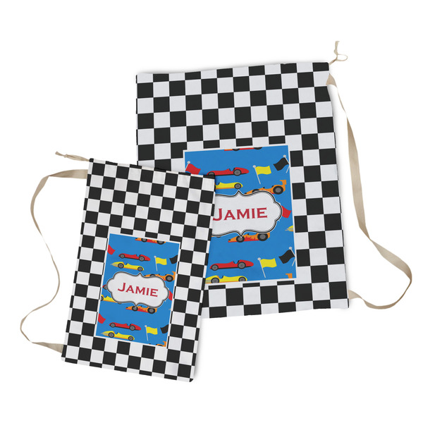 Checkers & Racecars Laundry Bag - Both Bags