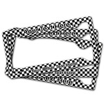 Checkers & Racecars License Plate Frame (Personalized)