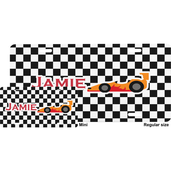 Checkers & Racecars License Plate (Sizes)