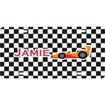 Checkers & Racecars Front License Plate (Personalized)