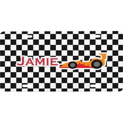 Checkers & Racecars Front License Plate (Personalized)