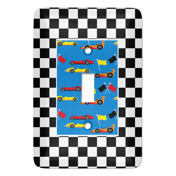 Custom Checkers & Racecars Light Switch Cover