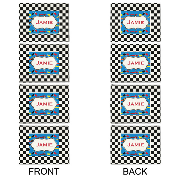 Checkers & Racecars Linen Placemat - APPROVAL Set of 4 (double sided)