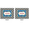 Checkers & Racecars Linen Placemat - APPROVAL (double sided)