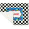 Checkers & Racecars Linen Placemat - Folded Corner (single side)