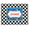 Checkers & Racecars Linen Placemat - Front