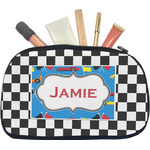 Checkers & Racecars Makeup / Cosmetic Bag - Medium (Personalized)