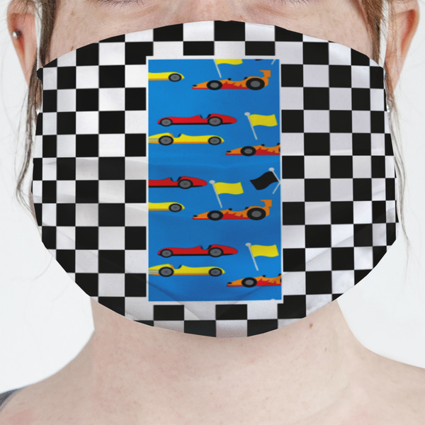 Custom Checkers & Racecars Face Mask Cover