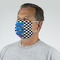 Checkers & Racecars Mask - Quarter View on Guy