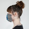 Checkers & Racecars Mask - Side View on Girl