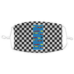 Checkers & Racecars Adult Cloth Face Mask - XLarge