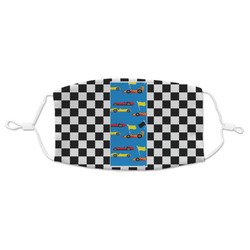Checkers & Racecars Adult Cloth Face Mask (Personalized)