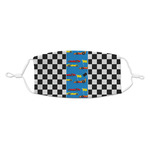 Checkers & Racecars Kid's Cloth Face Mask