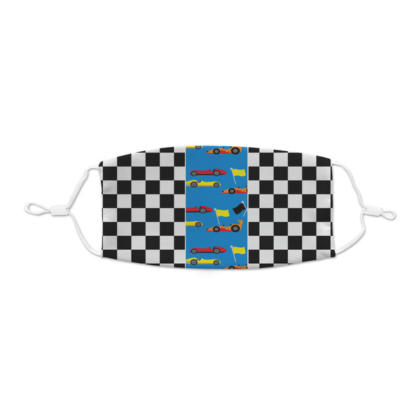 Custom Checkers & Racecars Kid's Cloth Face Mask - XSmall