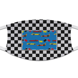 Checkers & Racecars Cloth Face Mask (T-Shirt Fabric)