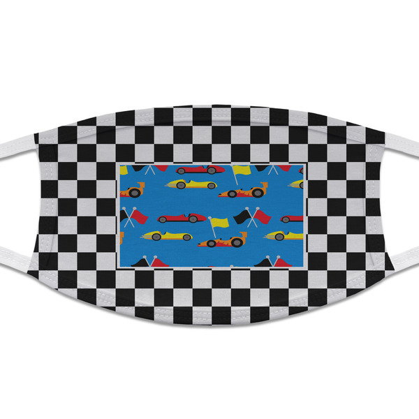 Custom Checkers & Racecars Cloth Face Mask (T-Shirt Fabric)