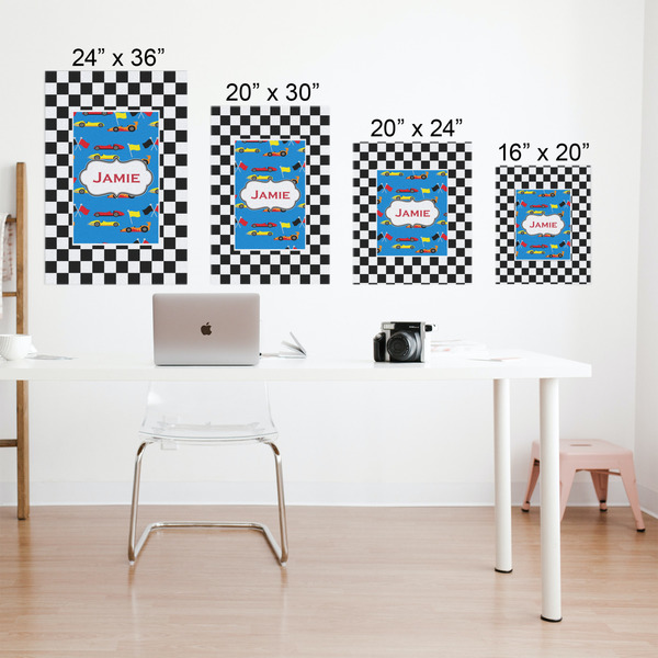Checkers & Racecars Matte Poster - Sizes