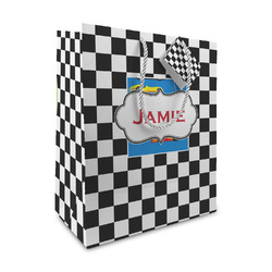 Checkers & Racecars Medium Gift Bag (Personalized)