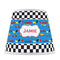 Checkers & Racecars Poly Film Empire Lampshade - Front View