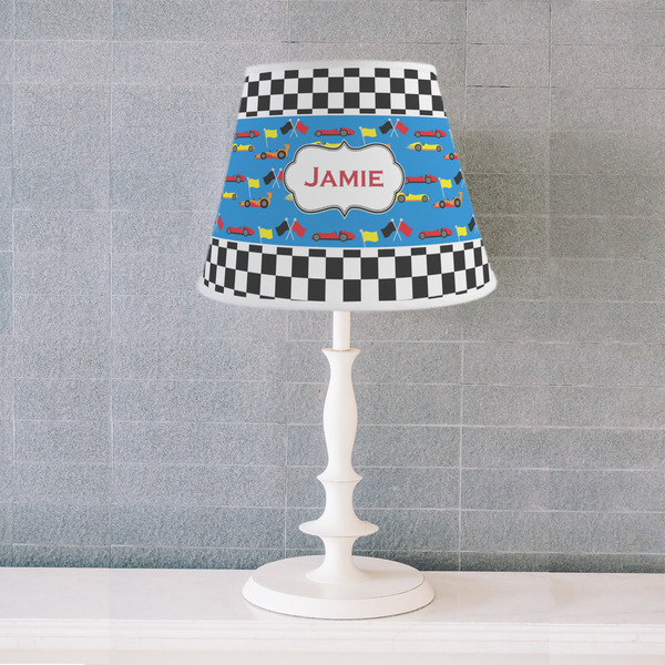 Checkers & Racecars Poly Film Empire Lampshade - Lifestyle