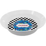Checkers & Racecars Melamine Bowl (Personalized)