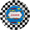 Checkers & Racecars Melamine Plate 8 inches