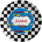 Checkers & Racecars Melamine Plate (Personalized)