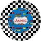 Checkers & Racecars Melamine Plate (Personalized)