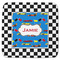Checkers & Racecars Memory Foam Bath Mat - 48"x48" (Personalized)
