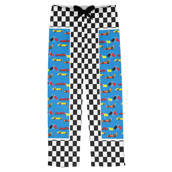 Custom Checkers & Racecars Mens Pajama Pants - S