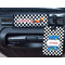 Checkers & Racecars Metal Luggage Tag & Handle Wrap - In Context