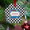 Checkers & Racecars Metal Paw Ornament - Lifestyle