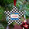 Checkers & Racecars Metal Star Ornament - Lifestyle