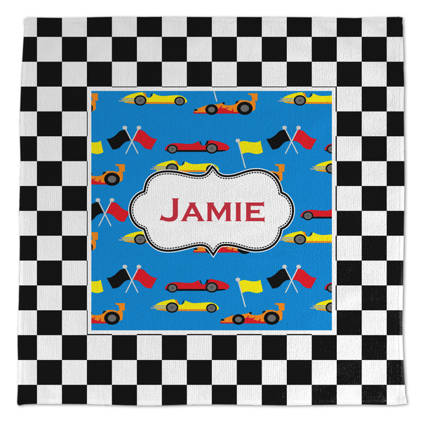 Custom Checkers & Racecars Microfiber Dish Towel (Personalized)