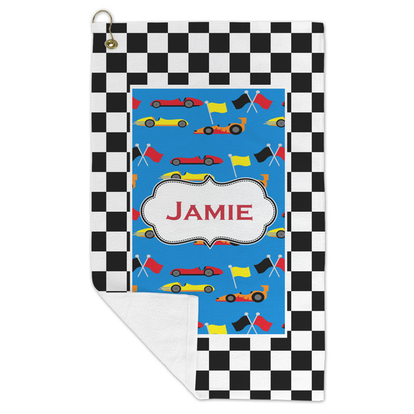 Checkers & Racecars Microfiber Golf Towels - FOLD