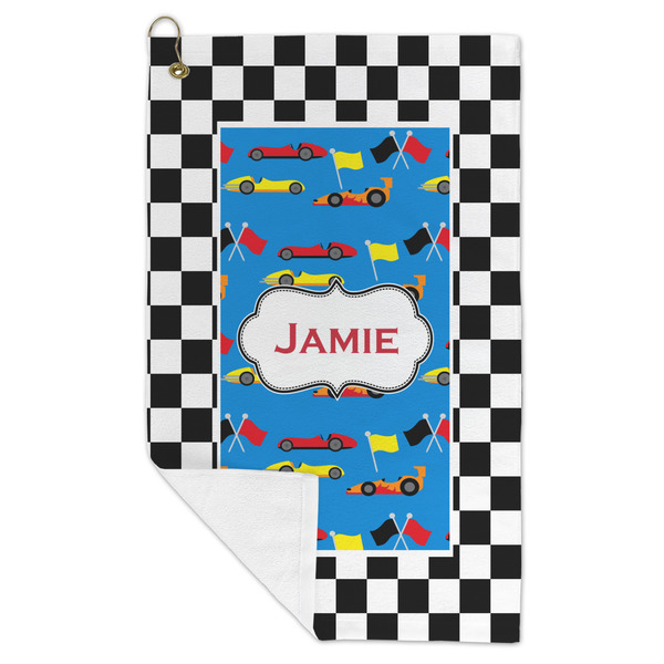 Checkers & Racecars Microfiber Golf Towels - FOLD