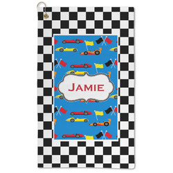 Checkers & Racecars Microfiber Golf Towel - Large (Personalized)