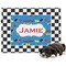 Checkers & Racecars Dog Blanket - Large (Personalized)
