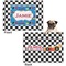Checkers & Racecars Microfleece Dog Blanket - Regular - Front & Back